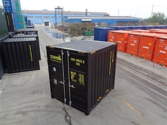 10-Fuß-High-Cube-Seecontainer, schwarz – Neu