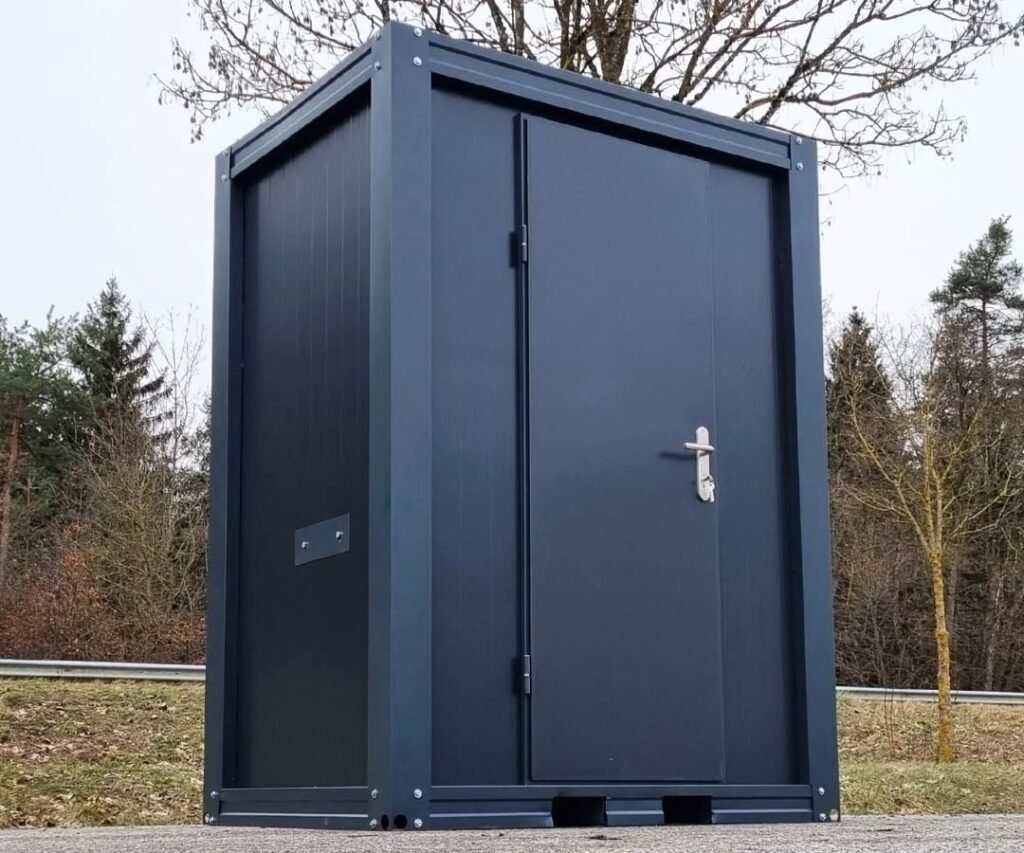 Sanitärcontainer – WC mit Waschbecken und Pissoir Anthrazit