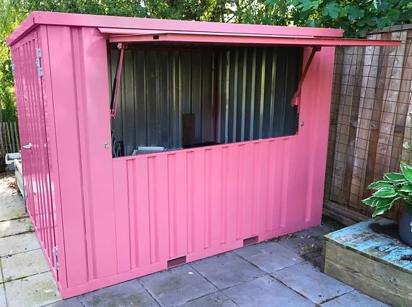 Zusammenklappbarer Stangenbehälter 3 x 2 m – Rosa RAL 3014