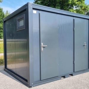 3 m PREMIUM Toilettencontainer – Doppelkabine für Damen und Herren