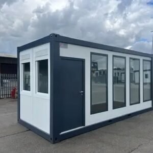 Bürocontainer mit Panoramafenstern (mobil & tragbar)